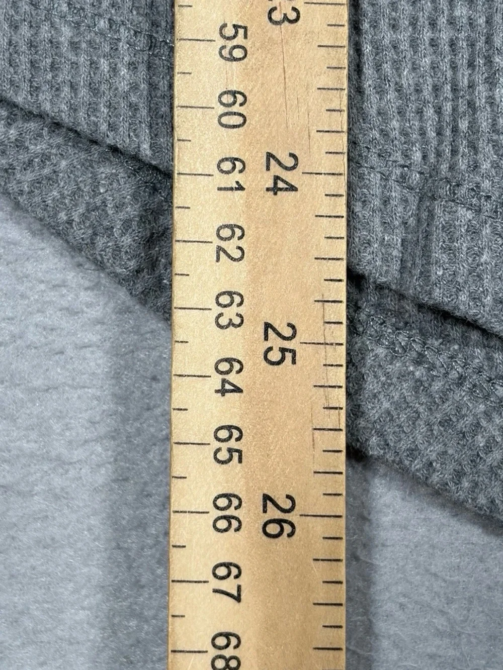 Abercrombie & Fitch Waffle Knit Shirt Women Medium Gray Long Sleeve Thermal Y2K